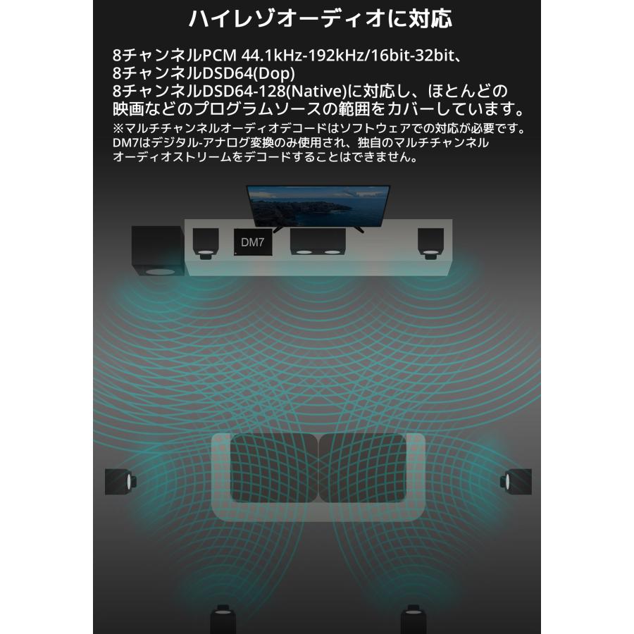 1年保証付き TOPPING DM7 8CH フルバランス USB DAC TRS出力 トッピング オーディオ 8 6 4 2 チャンネル 7.1 6.1 5.1 2.0 Ch チャネル サラウンド |  | 07