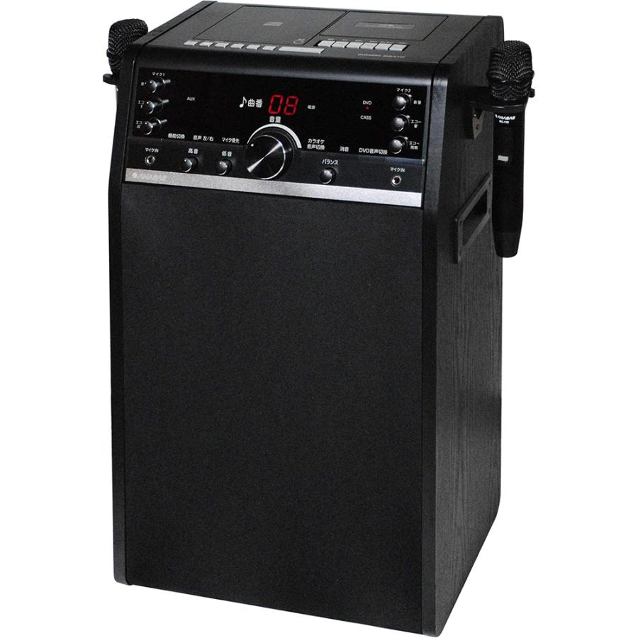 【マイク2本付】 太知ホールディングス ANABAS DVDカラオケシステム DVD-K110 カラオケ機器 家庭用 カラオケセット テレビ接続 DVD CD カセット 録音 | ANABAS