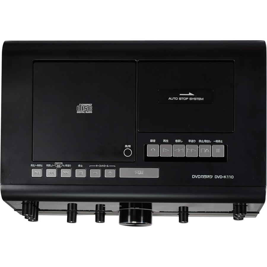 【マイク2本付】 太知ホールディングス ANABAS DVDカラオケシステム DVD-K110 カラオケ機器 家庭用 カラオケセット テレビ接続 DVD CD カセット 録音 | ANABAS | 02