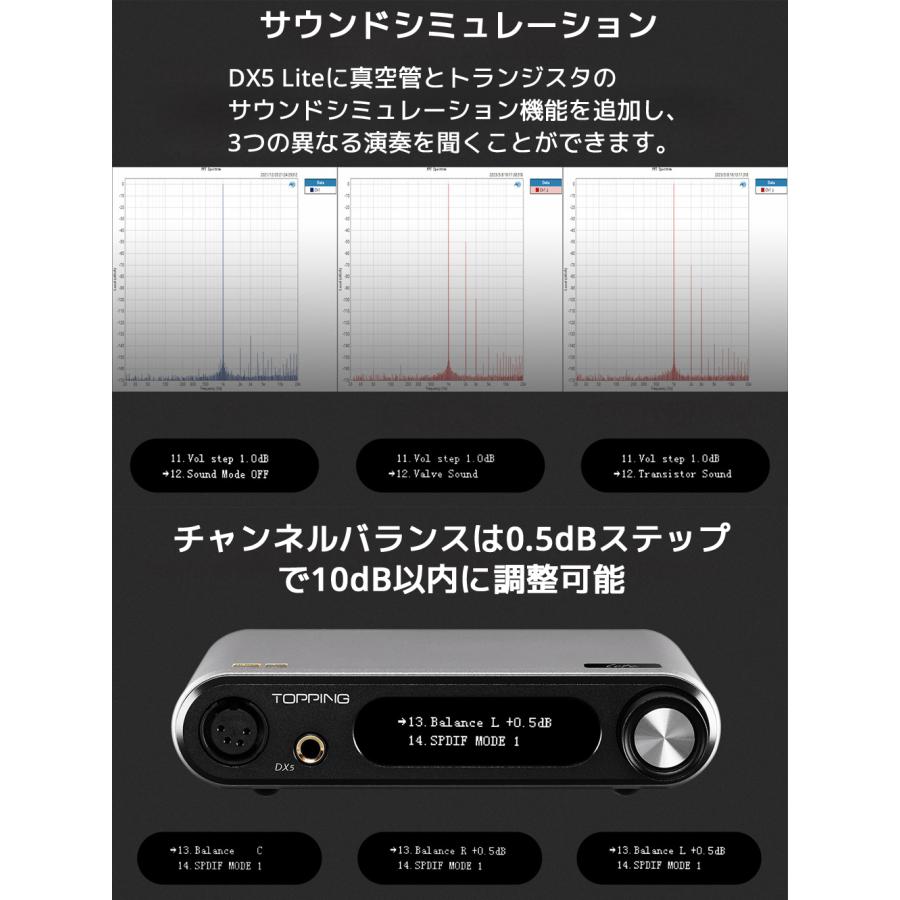 Topping トッピング DX5 Lite ライト DAC ヘッドホンアンプ USB ハイレゾ 高音質 ダック ヘッドフォン アンプ ブルートゥース Bluetooth LDAC | TOPPING | 09