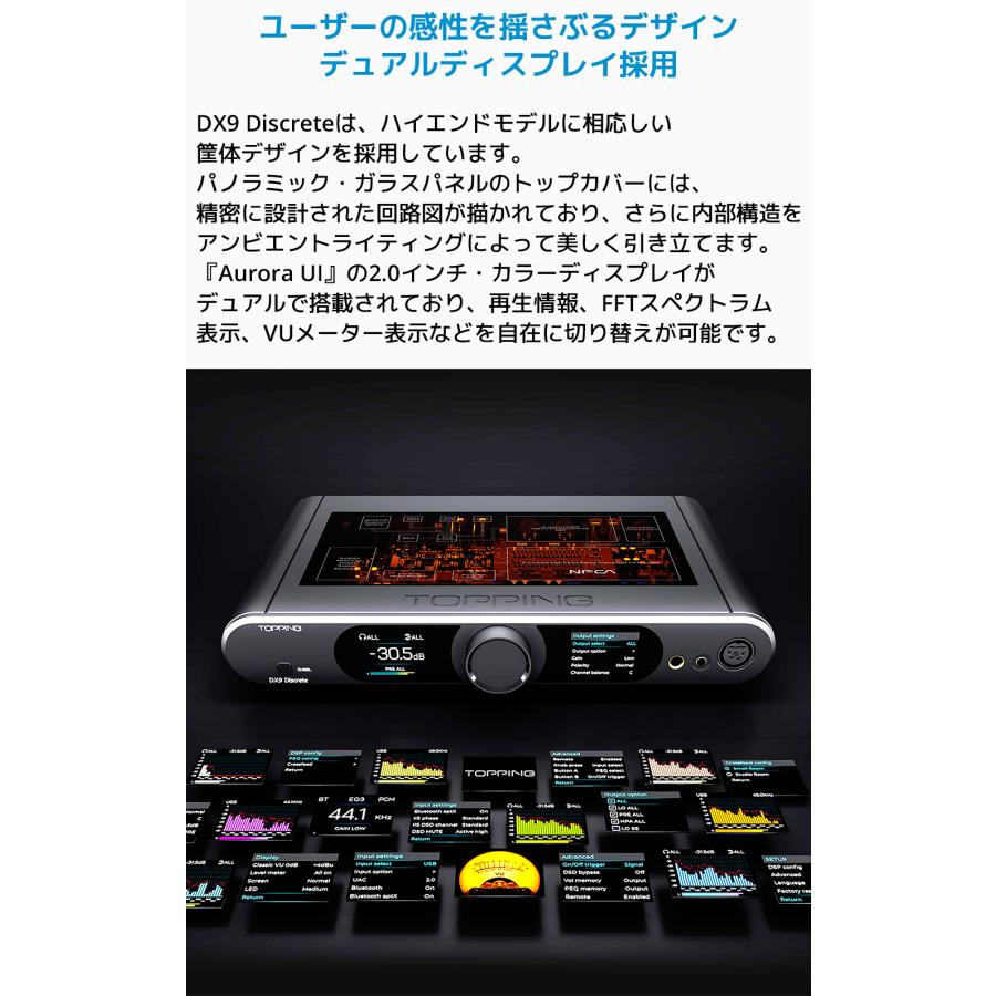 1年保証 TOPPING DX9 Discrete DAC ヘッドホンアンプ トッピング フルバランス ディスクリート ハイエンド モデル ハイレゾ ヘッドフォンアンプ  AMP USB |  | 16