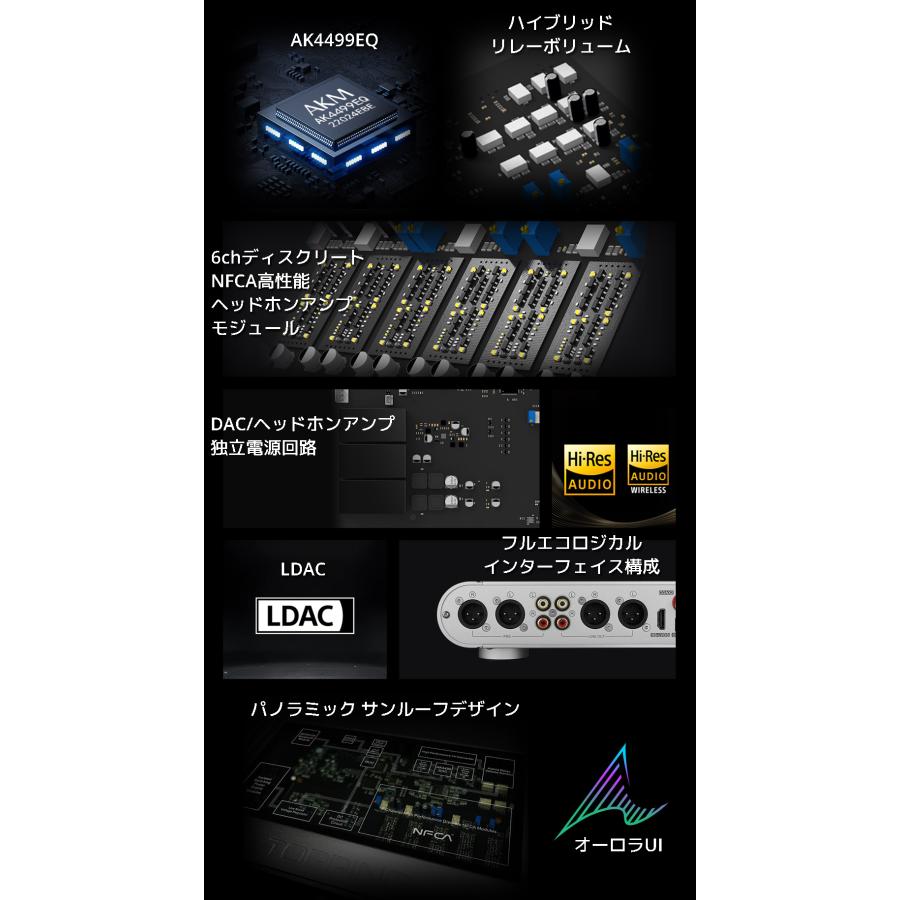 1年保証 Topping DX9 DAC ヘッドホンアンプ AK4499EQ トッピング ハイレゾ NFCA ヘッドフォン アンプ AK4118 |  | 05