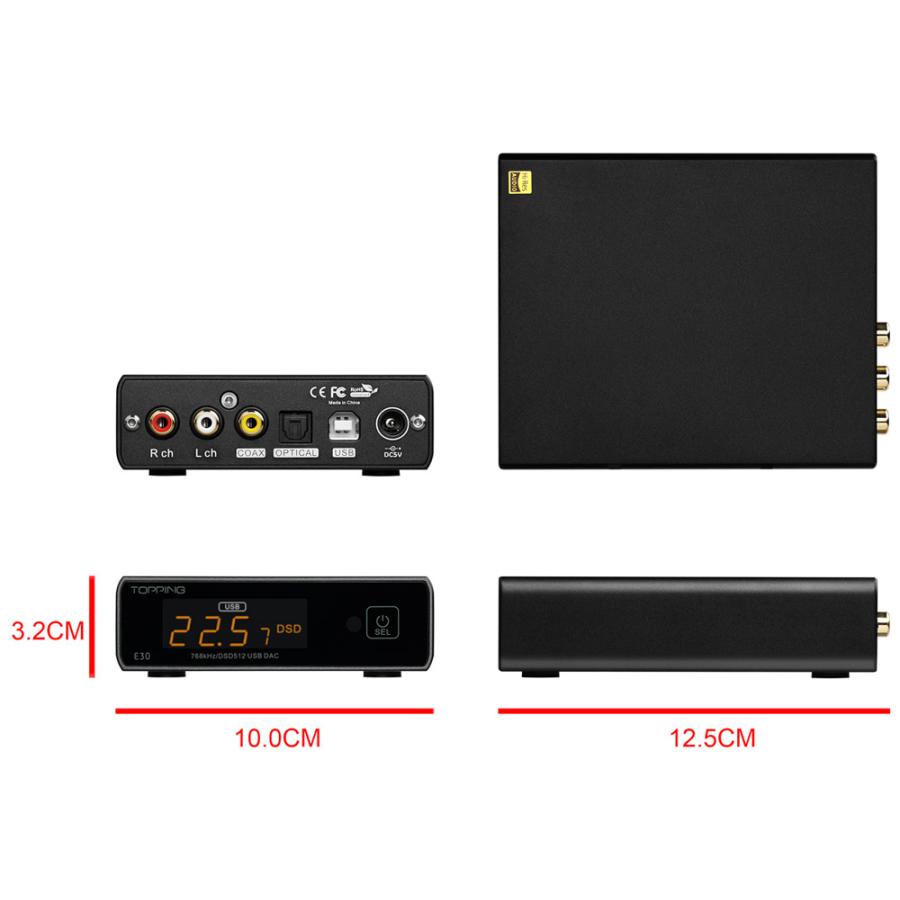 Topping E30 USB DAC トッピング ダック ハイレゾ 光 同軸 出力 中華 アンプ スピーカ DAコンバーター AMP オーディオ 良質 音質 おすすめ Pure プリアンプ |  | 20