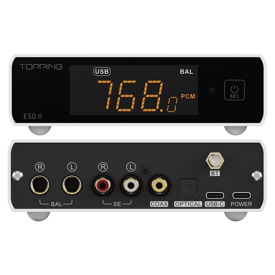 1年保証 TOPPING E50 II E50II DAC デスクトップ AK4497S Bluetooth LDAC TRS RCA 出力 バランス接続 ハイレゾ トッピング プリアンプ PCオーディオ 送料無料 |  | 17
