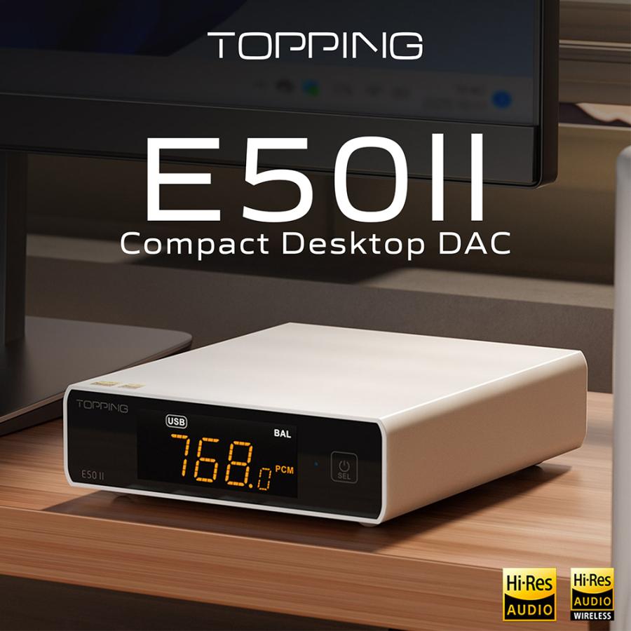 1年保証 TOPPING E50 II E50II DAC デスクトップ AK4497S Bluetooth LDAC TRS RCA 出力 バランス接続 ハイレゾ トッピング プリアンプ PCオーディオ 送料無料 |  | 03