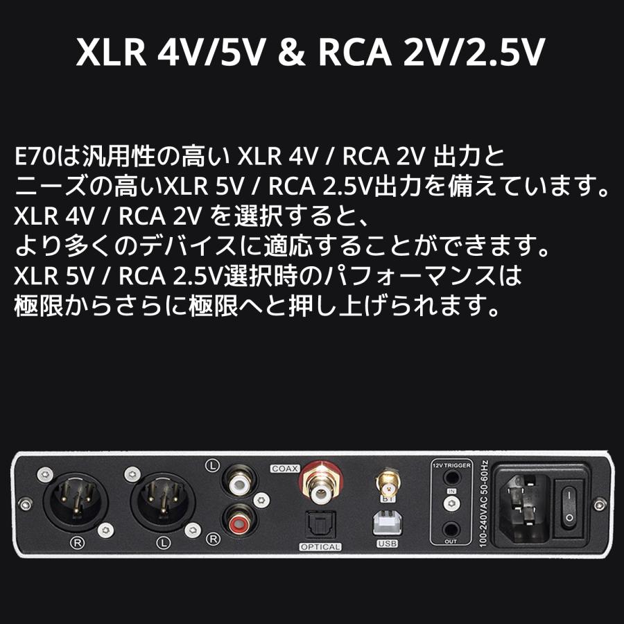 Topping E70 USB DAC フルバランス ダック トッピング Bluetooth5.1 LDAC aptX ハイレゾ プリアンプ 光 デジタル RCA XLR 出力 オーディオ おすすめ 人気 高音質 |  | 17