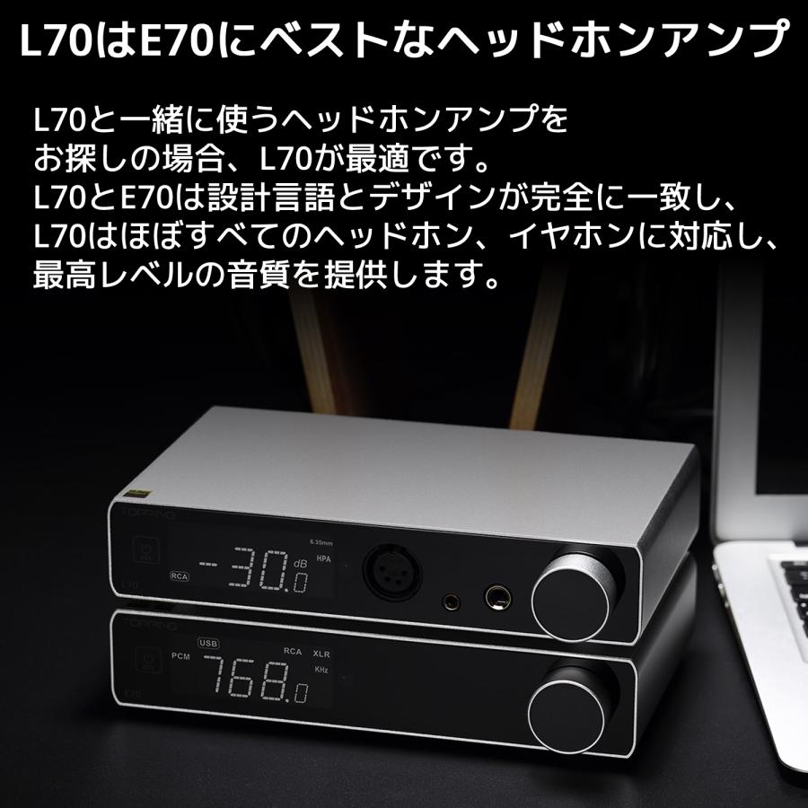 Topping E70 USB DAC フルバランス ダック トッピング Bluetooth5.1 LDAC aptX ハイレゾ プリアンプ 光 デジタル RCA XLR 出力 オーディオ おすすめ 人気 高音質 |  | 19