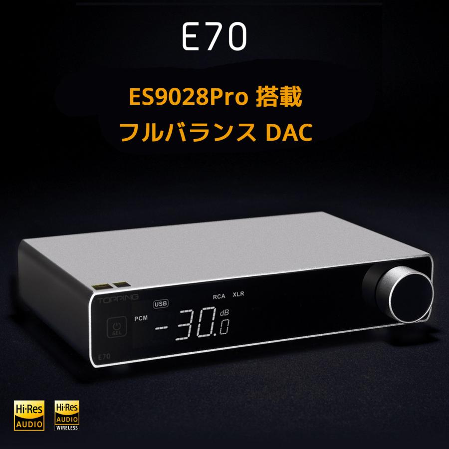 Topping E70 USB DAC フルバランス ダック トッピング Bluetooth5.1 LDAC aptX ハイレゾ プリアンプ 光 デジタル RCA XLR 出力 オーディオ おすすめ 人気 高音質 |  | 03