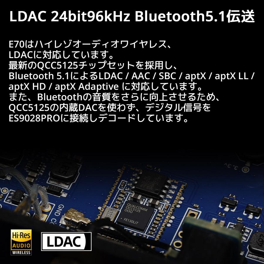 Topping E70 USB DAC フルバランス ダック トッピング Bluetooth5.1 LDAC aptX ハイレゾ プリアンプ 光 デジタル RCA XLR 出力 オーディオ おすすめ 人気 高音質 |  | 10