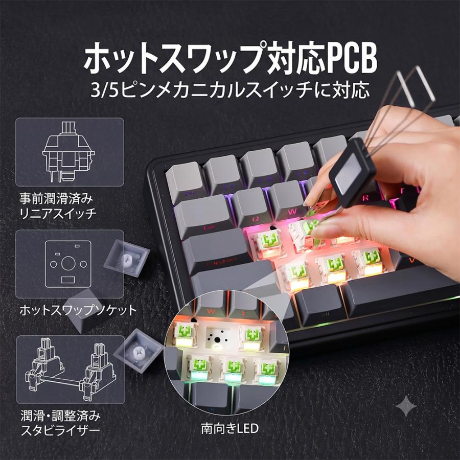 正規品】EPOMAKER エポメーカー AULA F65 ワイヤレス ゲーミング