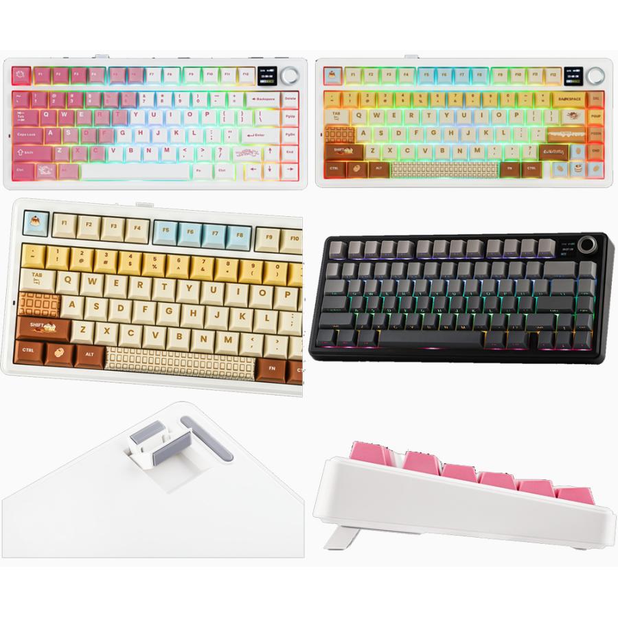 【新品/即納】EPOMAKER x AULA F75 MAX ゲーミングキーボード 液晶搭載 クリーミーな打鍵音 75% 英語配列 ガスケット ホットスワップ 無線 Bluetooth 有線 静音 |  | 14