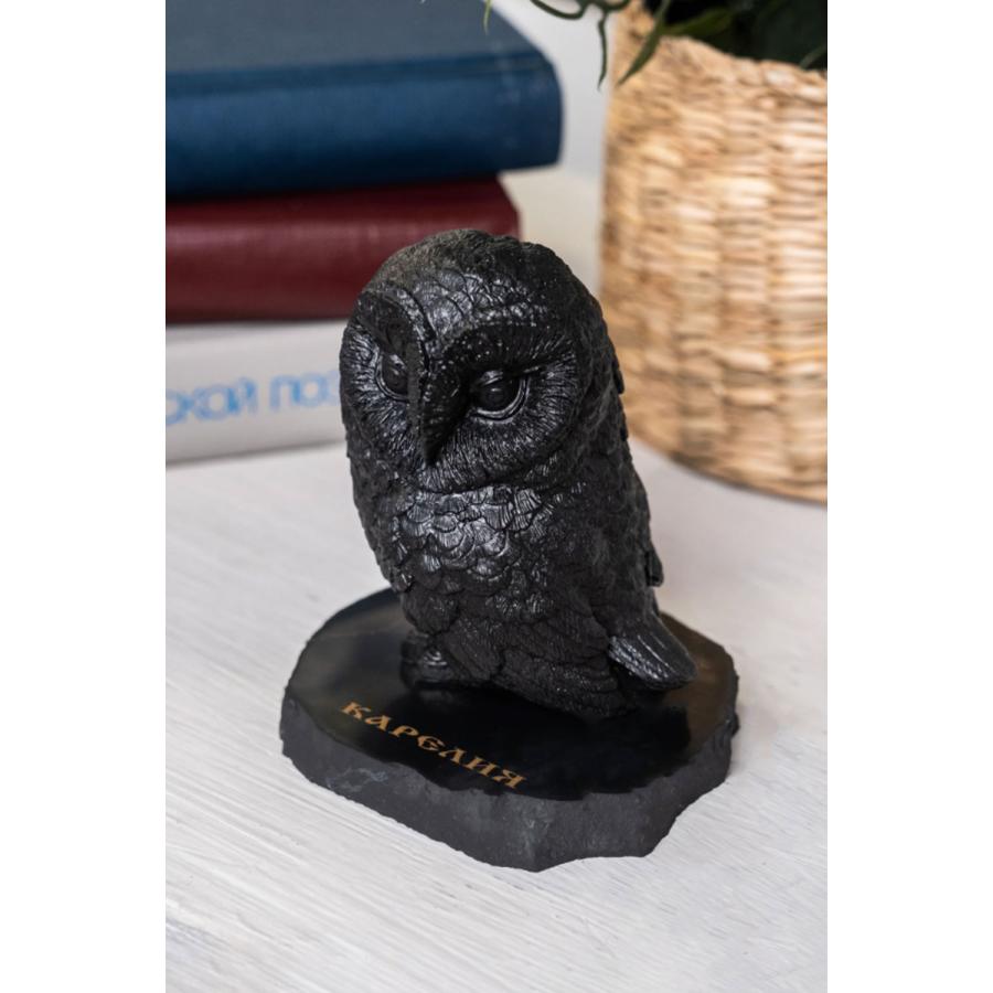 シュンガイト フクロウの置物 FIG01 置物 ふくろう ロシア カレリア共和国産 フィギア インテリア 庭 部屋 玄関先 シュンガ石 水 ブレスレット さざれ石 電磁波 |  | 05
