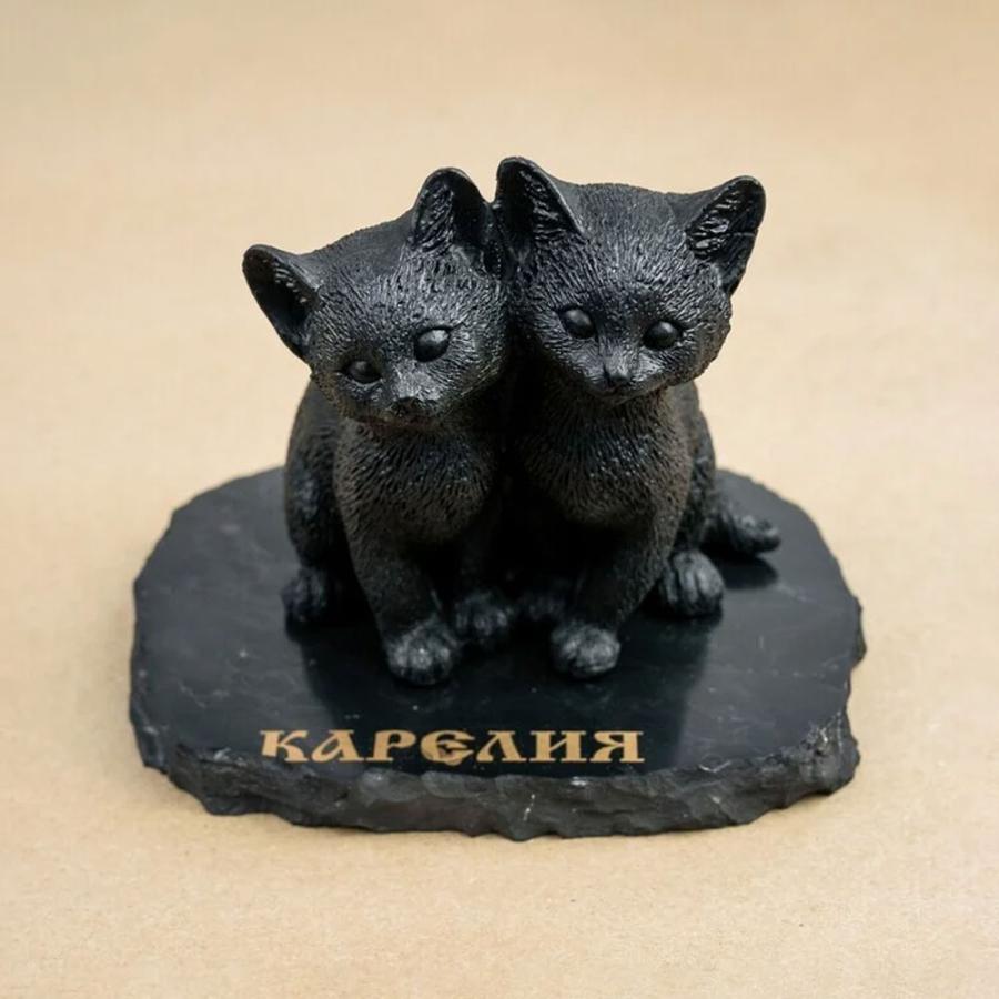 シュンガイト 子猫ペアの置物 FIG08 置物 ロシア カレリア共和国産 フィギア インテリア 庭 部屋 玄関先 シュンガ石 水 ブレスレット さざれ石 電磁波 |  | 02