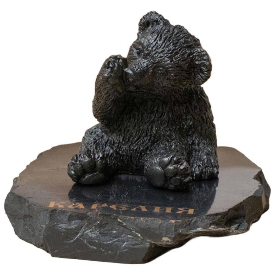 シュンガイト クマの置物 FIG25 置物 くま 熊 ロシア カレリア共和国産 フィギア インテリア 庭 部屋 玄関先 シュンガ石 水 ブレスレット さざれ石 電磁波 |  | 07