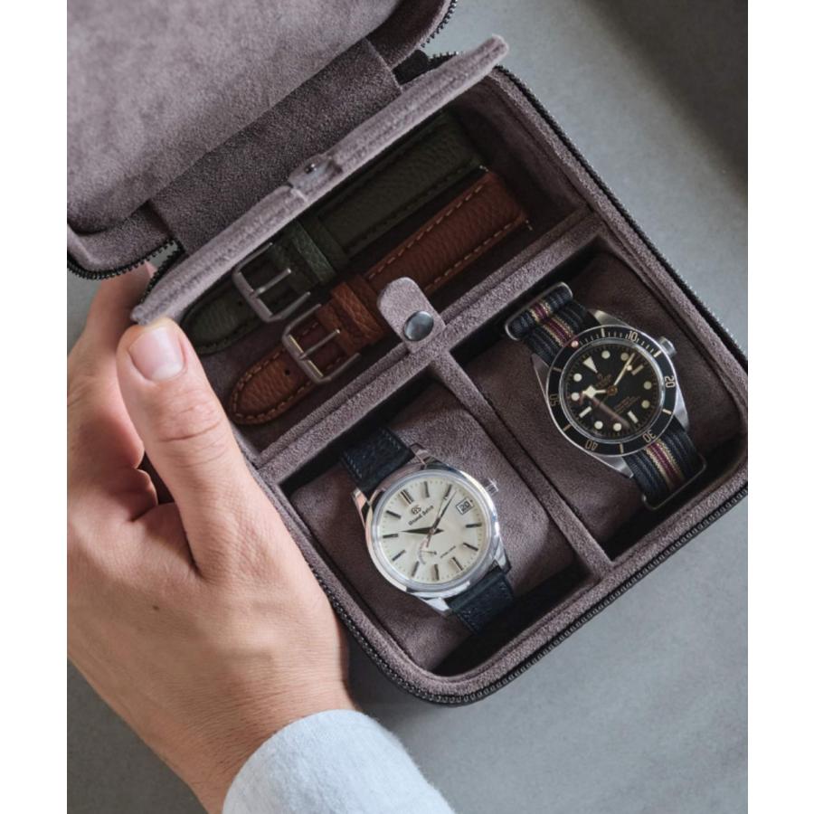 Tawbury Fraser 腕時計 ストレージ付き トラベルケース 2本 ターバリー フレイザー ウォッチボックス ポーチ ケース 収納 ボックス ポータブル高級 革 レザー |  | 06