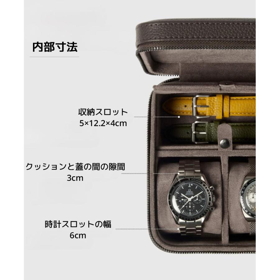 Tawbury Fraser 腕時計 ストレージ付き トラベルケース 2本 ターバリー フレイザー ウォッチボックス ポーチ ケース 収納 ボックス ポータブル高級 革 レザー |  | 08