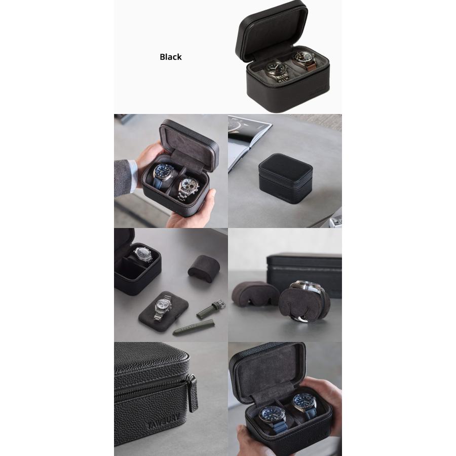 Tawbury Fraser 腕時計 トラベルケース 2本 ターバリー フレイザー ウォッチボックス ポーチ ケース 収納ボックス ポータブル トラベル ケース 革 レザー 時計 |  | 13