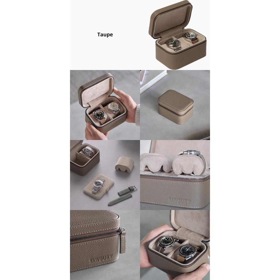 Tawbury Fraser 腕時計 トラベルケース 2本 ターバリー フレイザー ウォッチボックス ポーチ ケース 収納ボックス ポータブル トラベル ケース 革 レザー 時計 |  | 14