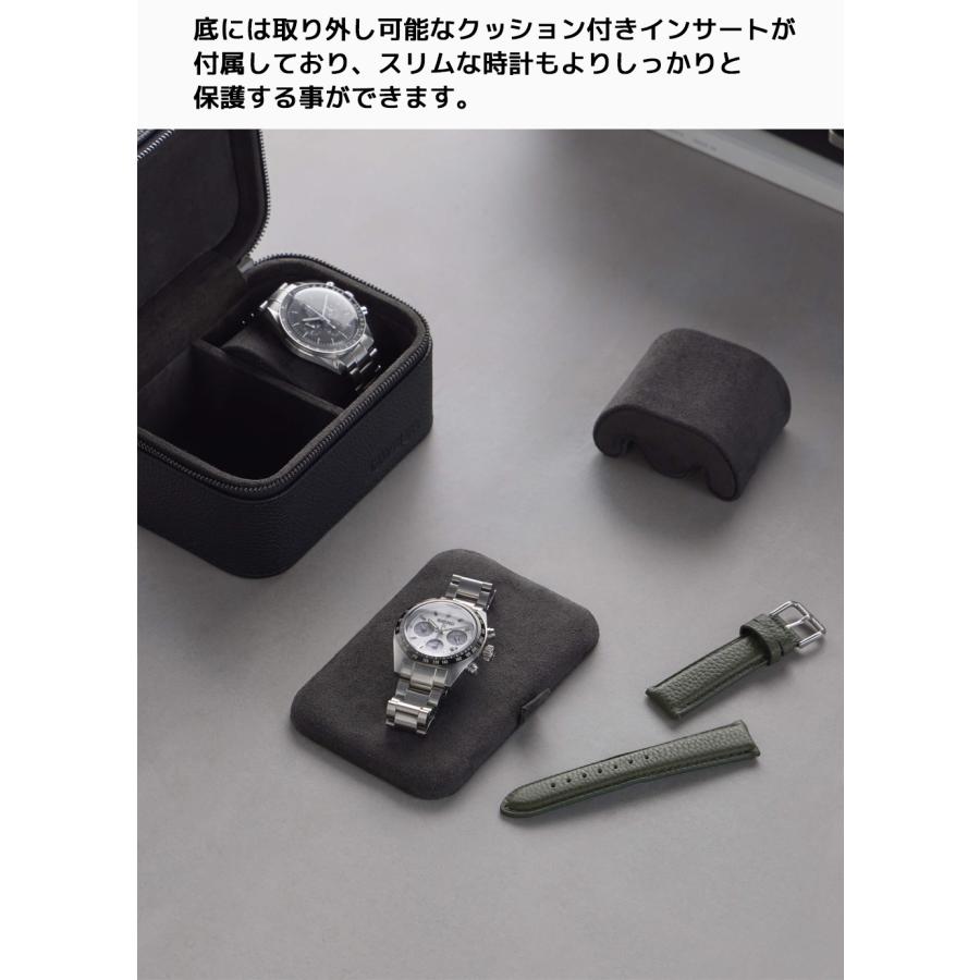 Tawbury Fraser 腕時計 トラベルケース 2本 ターバリー フレイザー ウォッチボックス ポーチ ケース 収納ボックス ポータブル トラベル ケース 革 レザー 時計 |  | 08