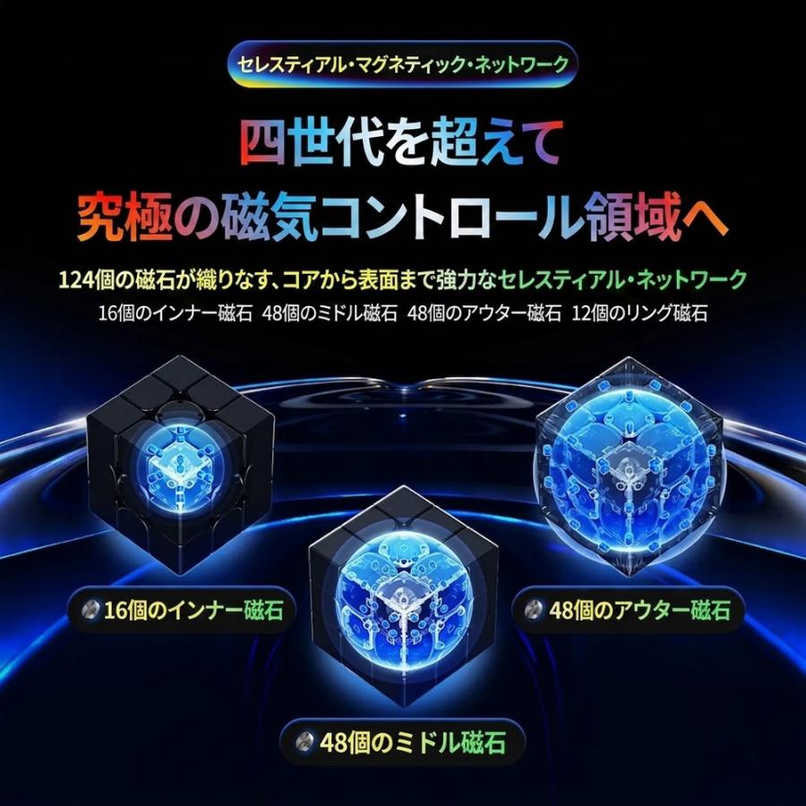 【3か月保証】GANCUBE GAN 16ui Maglev Max ガンキューブ マグレブ 磁石 3×3 スピードキューブ ルービックキューブ 競技用 アプリ連動 知育玩具 |  | 10