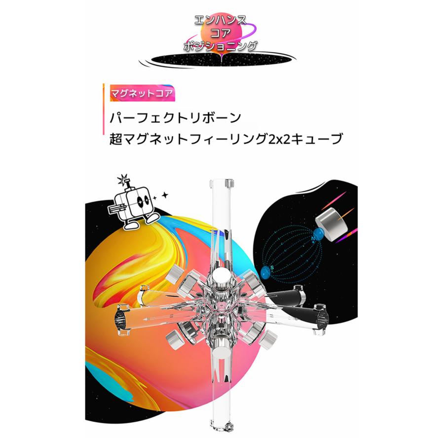 【3か月保証】GANCUBE GAN251M Pro 2x2 キューブ Frosted ステッカーレス 51mm 56g マグネット 磁気 ガンキューブ GAN 251 M Pro 競技用 磁石 スピード ミニ |  | 04