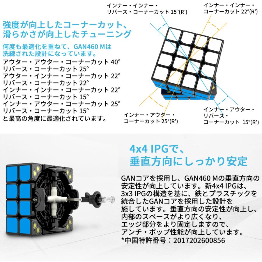 人気‼️GANキューブ 競技用 マジックキューブ ルービックキューブ 3か月保証】Gancube GAN 460 M スピードキューブ 4x4 磁石搭載型