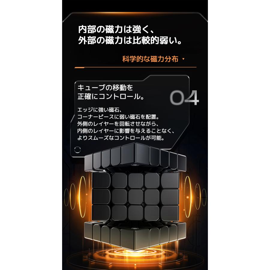 【3か月保証】GAN562 M Frosted 5×5 キューブ ガンキューブ 磁石 ガンキューブ マグネット 磁気 磁力 スピードキューブ ルービックキューブ 立体パズル_5