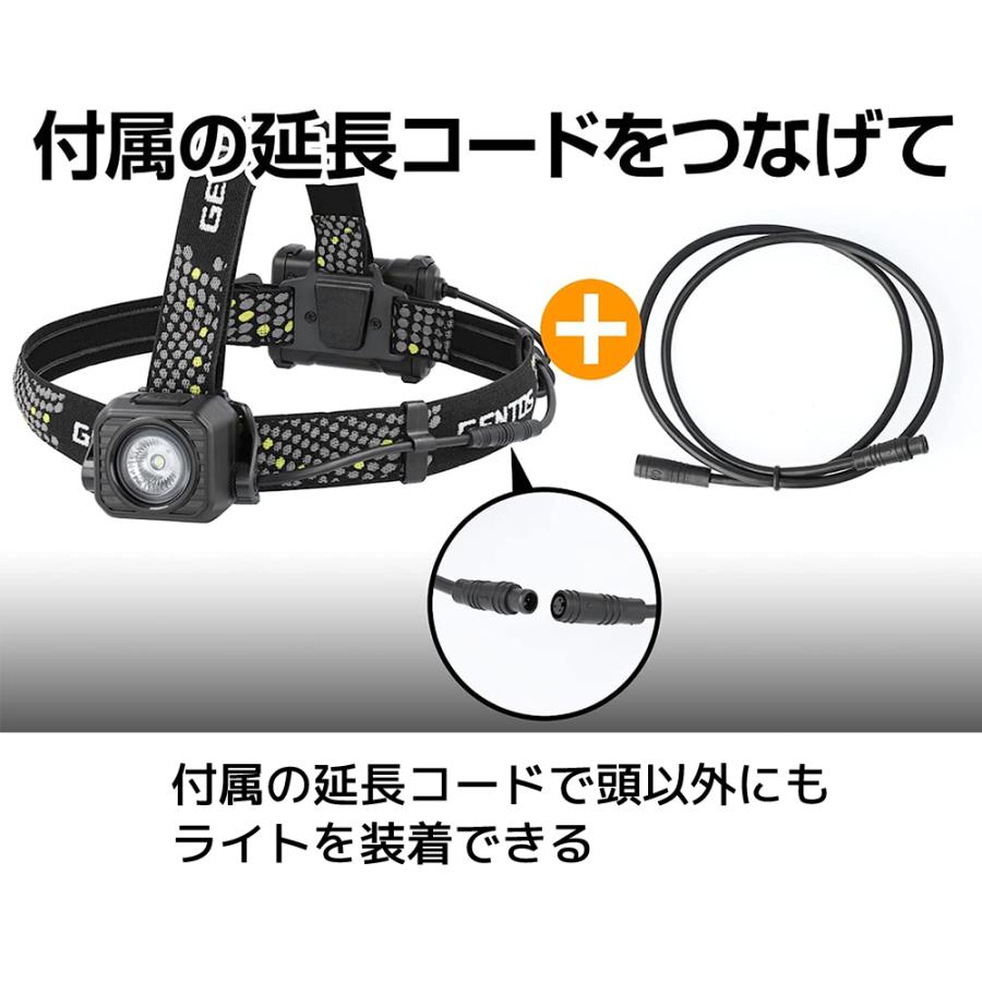 GENTOS（ジェントス） LED ヘッドライト GD-180H USB充電式 懐中電灯