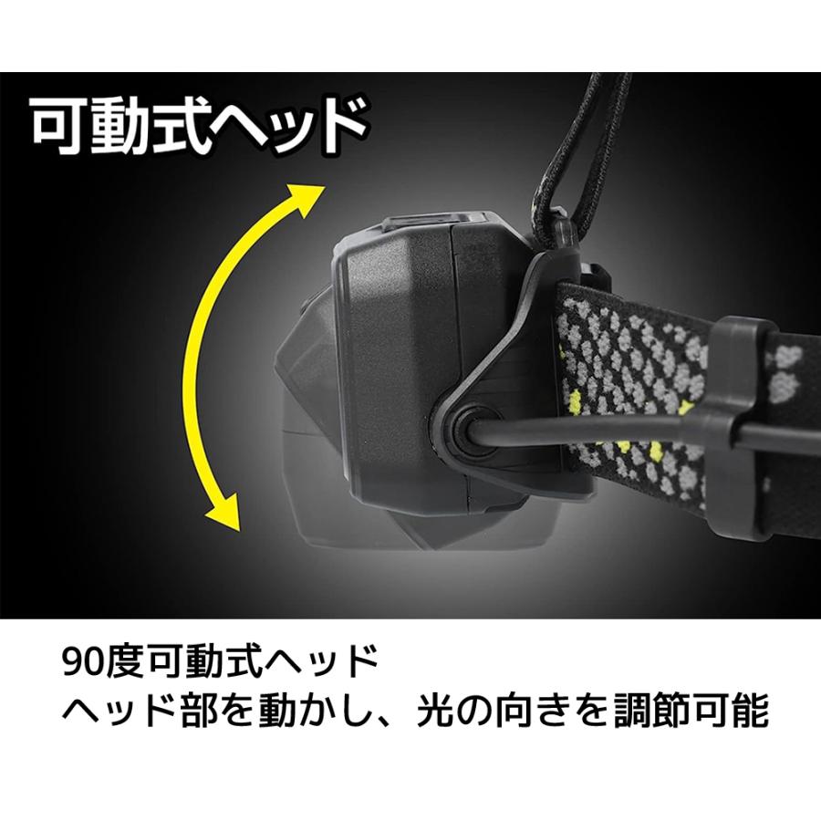 GENTOS（ジェントス） LED ヘッドライト GD-180H USB充電式 懐中電灯