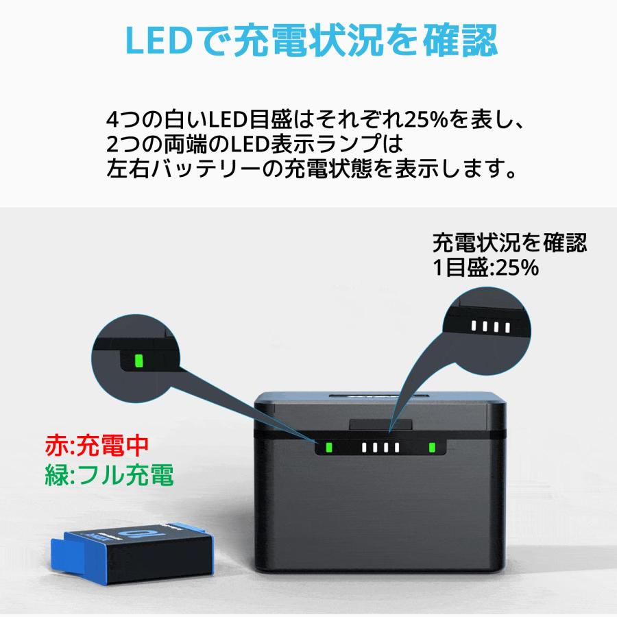 XTAR エクスター GP2 GoPro Hero バッテリー 急速充電器 10 9 8 XTAR エクスター GP2 GoPro Hero バッテリー 急速充電器 10 9 8
