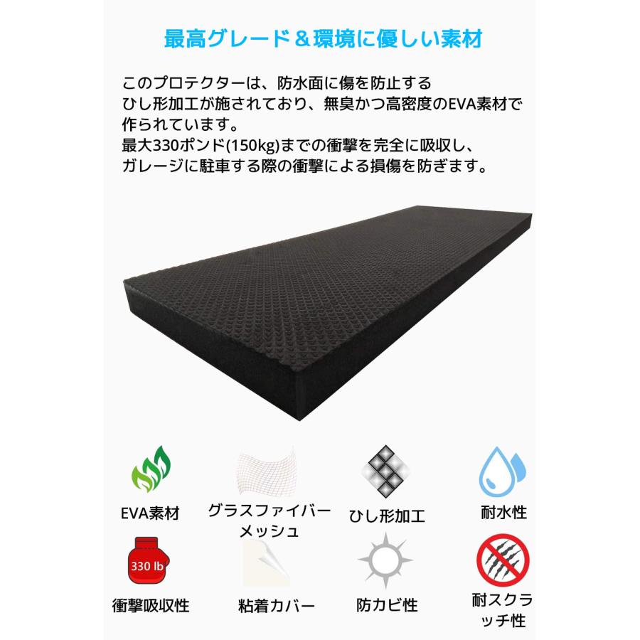 無地パーキング/フロントプロテクター/サイドプロテクター×2セット得得４点セット Garage Smith 2ペア ガレージ 壁 プロテクター 車 ドアプロテクター 駐