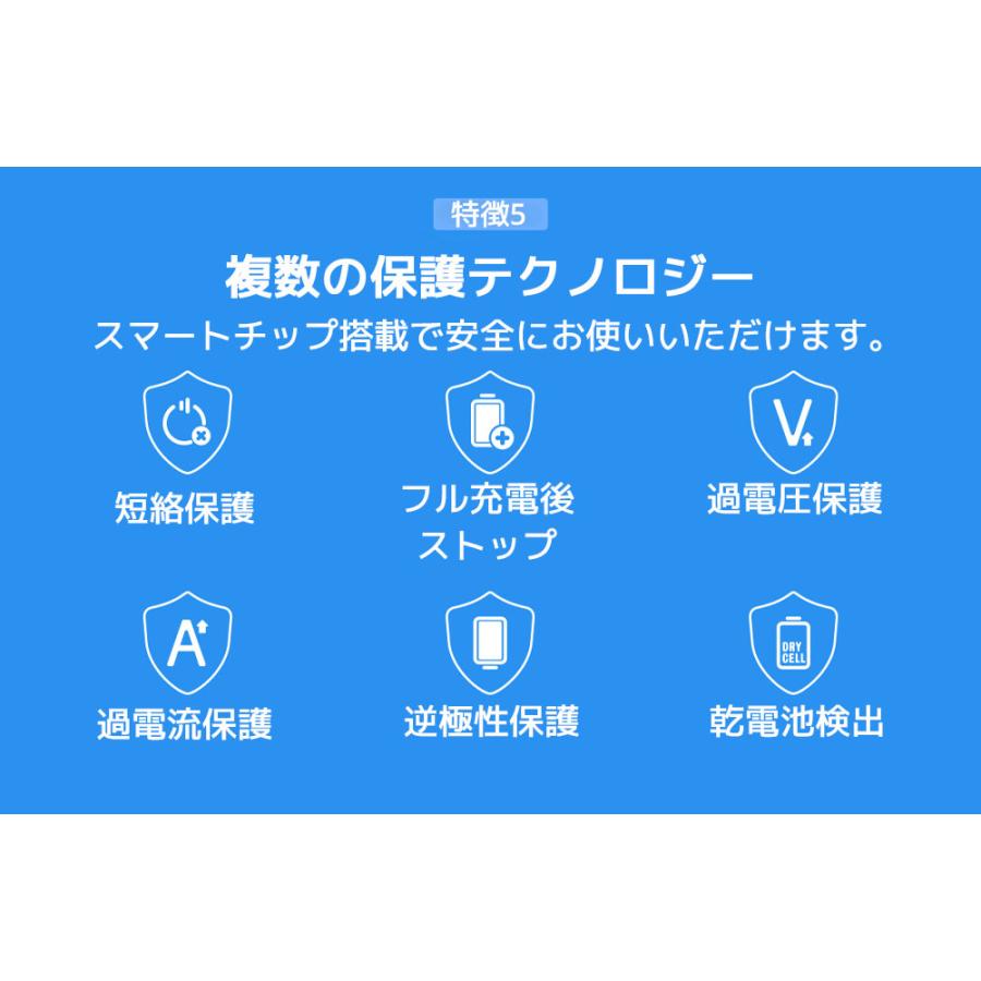 XTAR L4 単三 単四形 リチウムイオン充電器 混合充電 Type-C 単3 単4 ニッケル水素電池 1.5Vリチウム電池 Li-ion 1.5V・Ni-MH 1.2V 急速充電器 | XTAR | 07