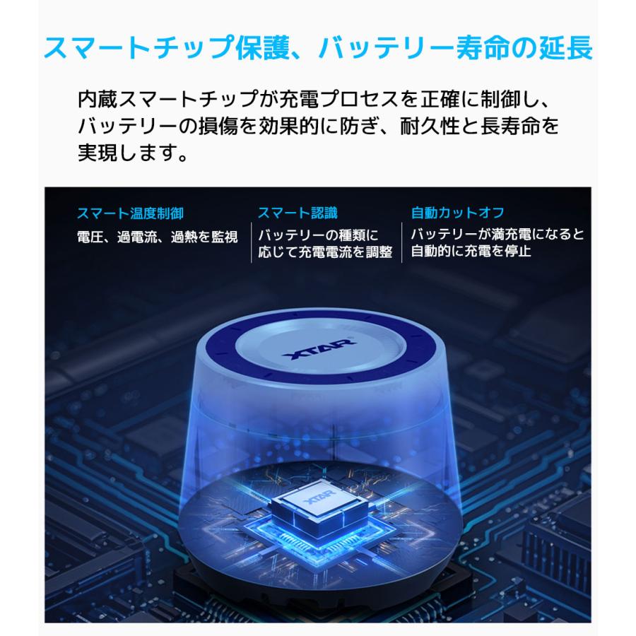 XTAR L8 Box リチウムイオン電池 充電器 8本 エクスター 1.5V 3.6V 3.7V リチウムイオン 1.2V ニッケル水素 単三 単四 18650 21700 マルチサイズ 混合充電 電池 | XTAR | 07