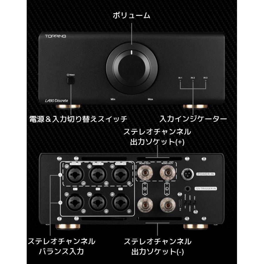 1年保証 Topping LA90 Discrete パワーアンプ バランス アンプ 1年保証 Topping LA90 Discrete パワーアンプ バランス アンプ
