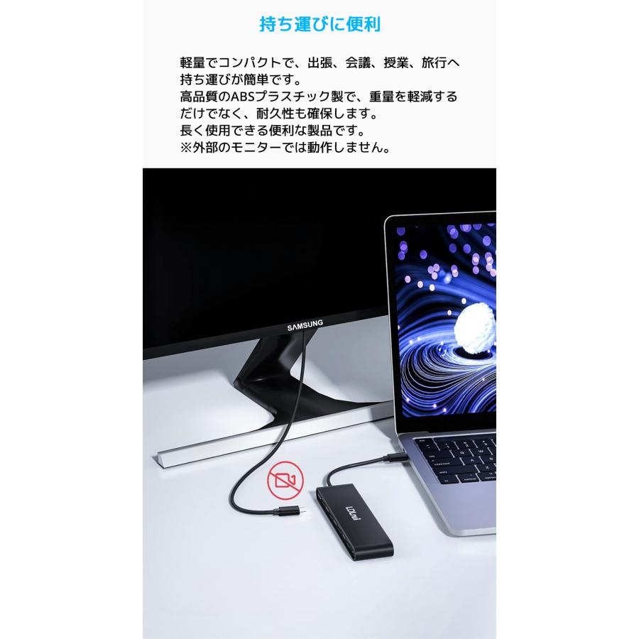 LDLrui USB Type-C マルチハブ 60cm タイプC 10Gbps 高速データ転送 ハブ 多機能 USB3.2 Gen1  MacBook Mac Pro Windows |  | 06