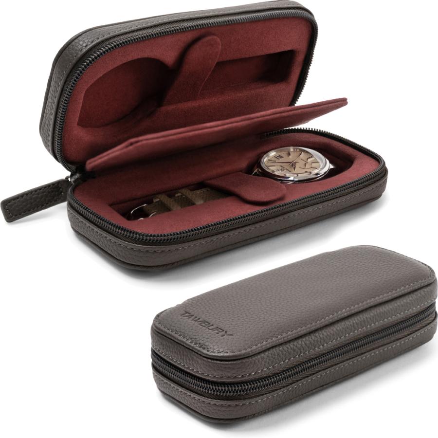 Tawbury 高級 腕時計収納ケース 2本 アクセサリー 収納 本革 ウォッチボックス ケース 革 レザー 時計 ウォッチ 収納 保管 男性 プレゼント 父の日 高品質 2個 |  | 15