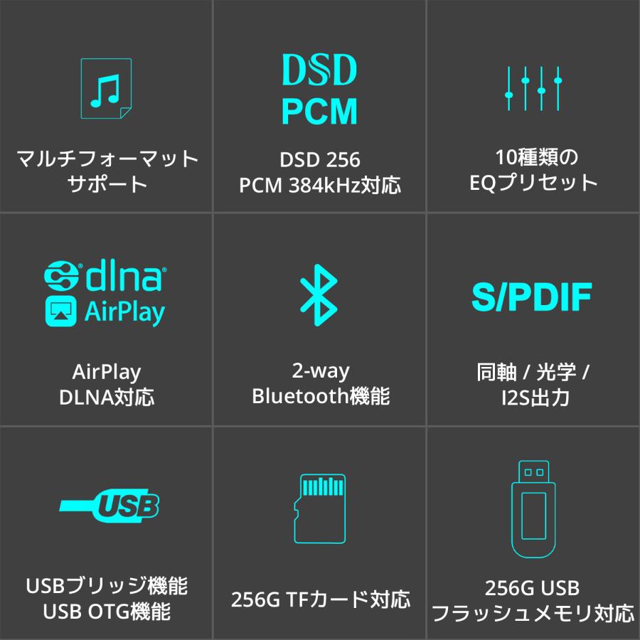 1年保証付き TOPPING M50 デジタルミュージックプレーヤー Bluetooth TFカード USB フラッシュメモリ 対応 プレーヤー PC パソコン不要 トッピング mp3 |  | 05