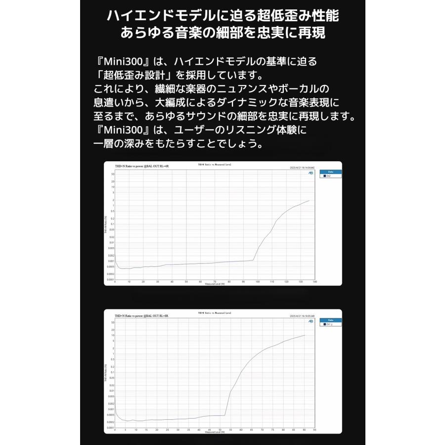 1年保証 TOPPING Mini300 パワーアンプ クラスD 完全バランス設計 140W 高出力 高音質 PCオーディオ アンプ デスクトップ トッピング コンパクト 送料無料 | TOPPING | 06