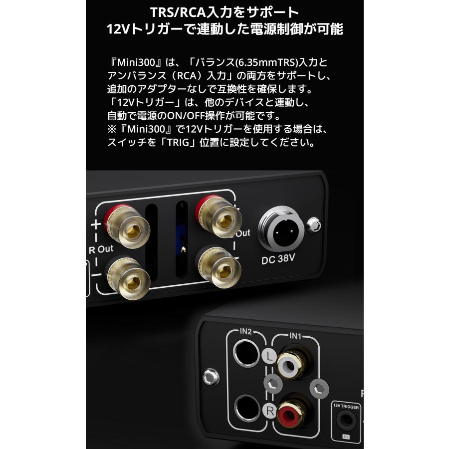 1年保証 TOPPING Mini300 パワーアンプ クラスD 完全バランス設計 140W 高出力 高音質 PCオーディオ アンプ デスクトップ トッピング コンパクト 送料無料 | TOPPING | 09