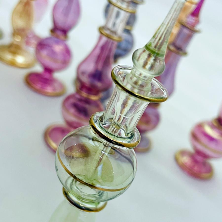 エジプトガラス 香水瓶 20本セット 高さ 9cm CraftsOfEgypt ガラス