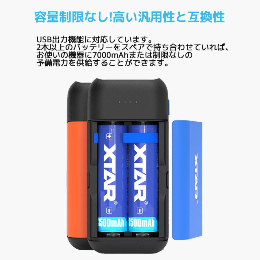 XTAR エクスター PB2C 18650対応 ポータブル充電器 モバイルバッテリー 電子タバコ ベイプ vape 充電器 過放電解除 バッテリー | XTAR | 03