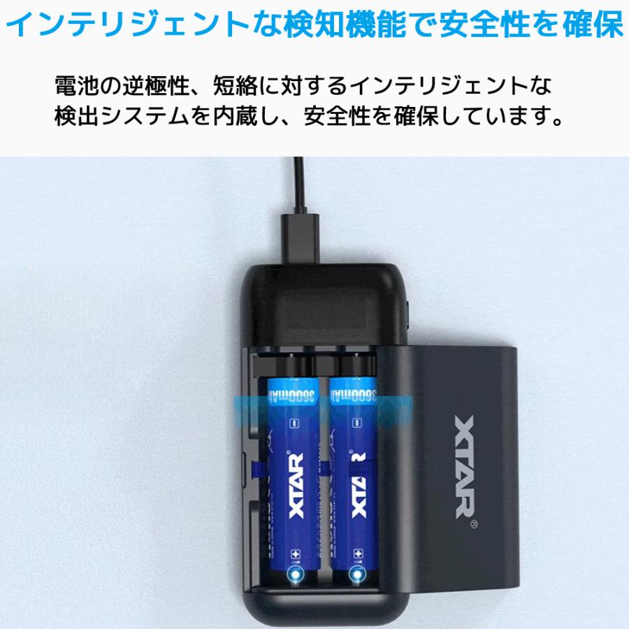 XTAR PB2SL 18650 18700 20700 21700 リチウムイオン 電池 充電器 モバイルバッテリー パワーバンク QC3.0 PD3.0 急速 高速充電 エクスター | XTAR | 17