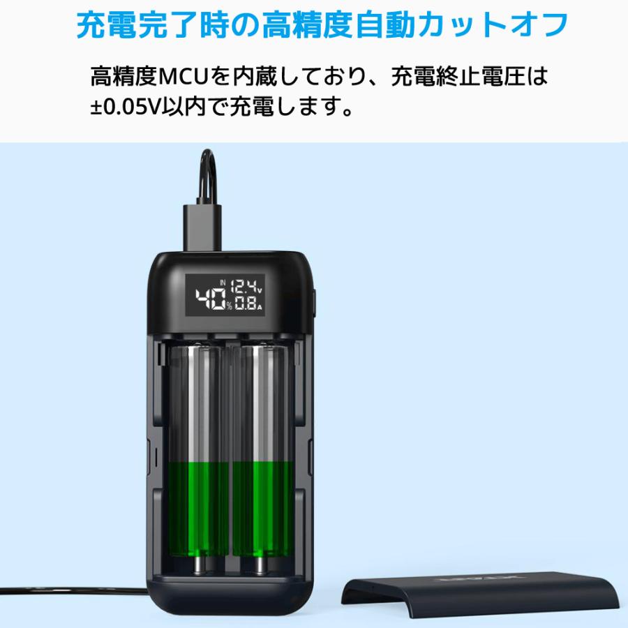 XTAR PB2SL 18650 18700 20700 21700 リチウムイオン 電池 充電器 モバイルバッテリー パワーバンク QC3.0 PD3.0 急速 高速充電 エクスター | XTAR | 18