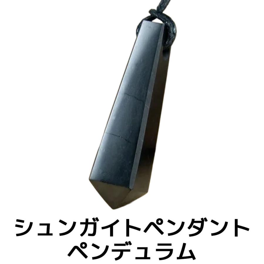 シュンガイト ペンダント ペンデュラム PE03 ネックレス ダウジング 振り子占い ロシア カレリア共和国産 シュンガ石 水 ブレスレット さざれ石 電磁波 | 