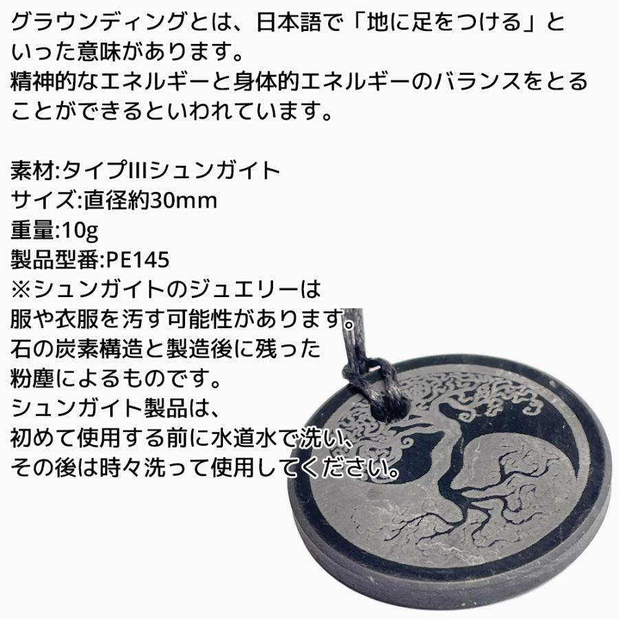シュンガイト ペンダント  グラウンディング PE145 ネックレス ロシア カレリア共和国産 シュンガ石 水 ブレスレット |  | 01