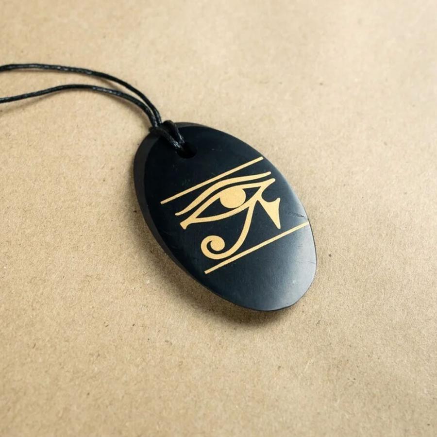 シュンガイト  ペンダント ホルスの目 PE158 ネックレス ロシア カレリア共和国産 シュンガ石 水 ブレスレット さざれ石 電磁波 パワーストーン シルバー |  | 03