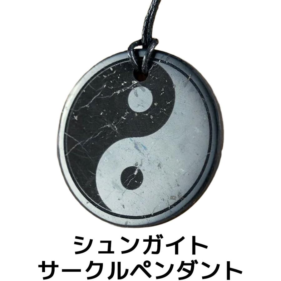 シュンガイト  ペンダント サークル PE187 ネックレス ロシア カレリア共和国産 シュンガ石 水 ブレスレット さざれ石 電磁波 パワーストーン シルバー | 