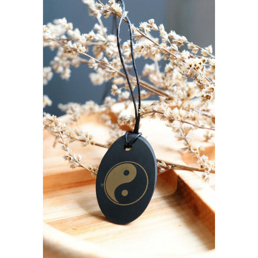 シュンガイト ペンダント 陰陽(オーバル) PE40 ネックレス ロシア カレリア共和国産 シュンガ石 水 ブレスレット さざれ石 電磁波 パワーストーン シルバー |  | 02