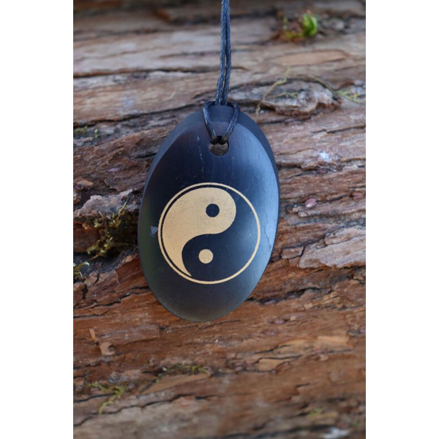 シュンガイト ペンダント 陰陽(オーバル) PE40 ネックレス ロシア カレリア共和国産 シュンガ石 水 ブレスレット さざれ石 電磁波 パワーストーン シルバー |  | 03