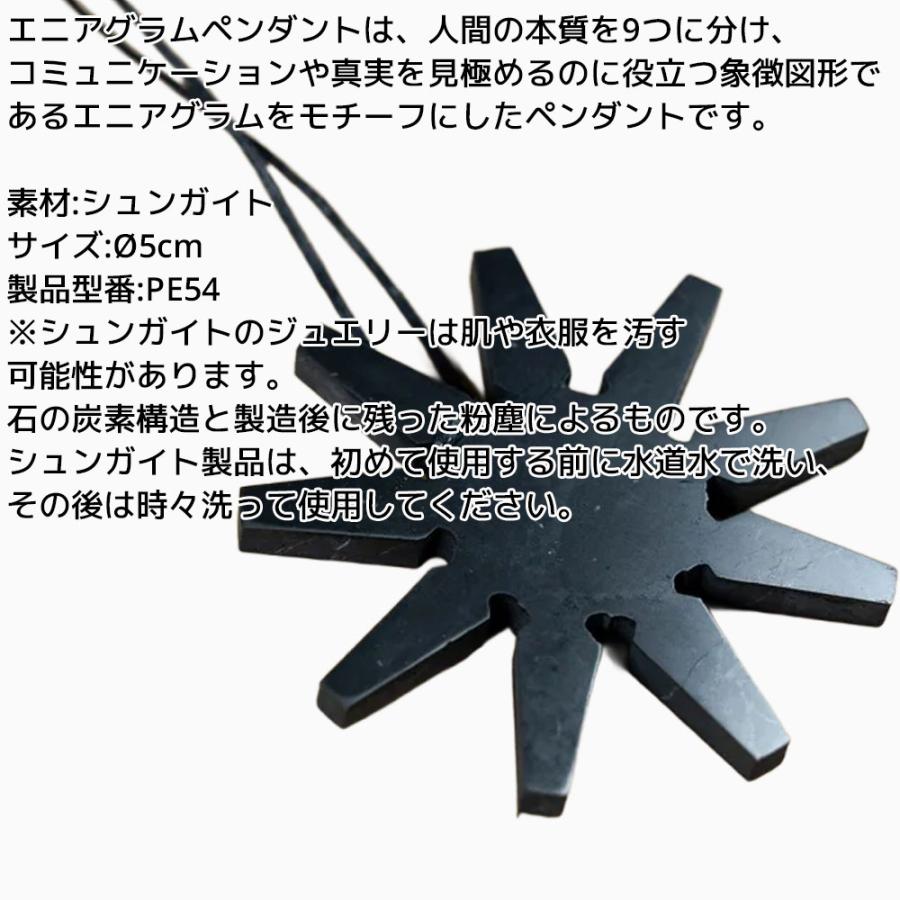 シュンガイト ペンダント エニアグラム PE54 ネックレス ロシア カレリア共和国産 シュンガ石 水 ブレスレット さざれ石 電磁波 パワーストーン シルバー |  | 01